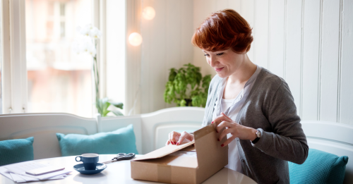 Woman demonstrating proper packaging
