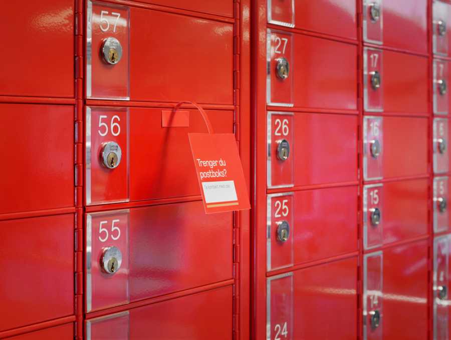 A close up of P.O.Boxes